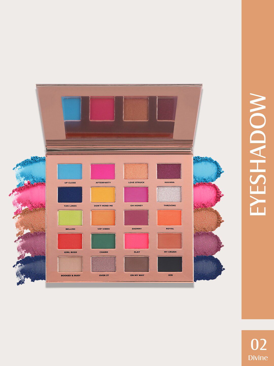 GLAM21 Muse 20 Shades Eyeshadow Palette - 30g - Divine 02-image-24