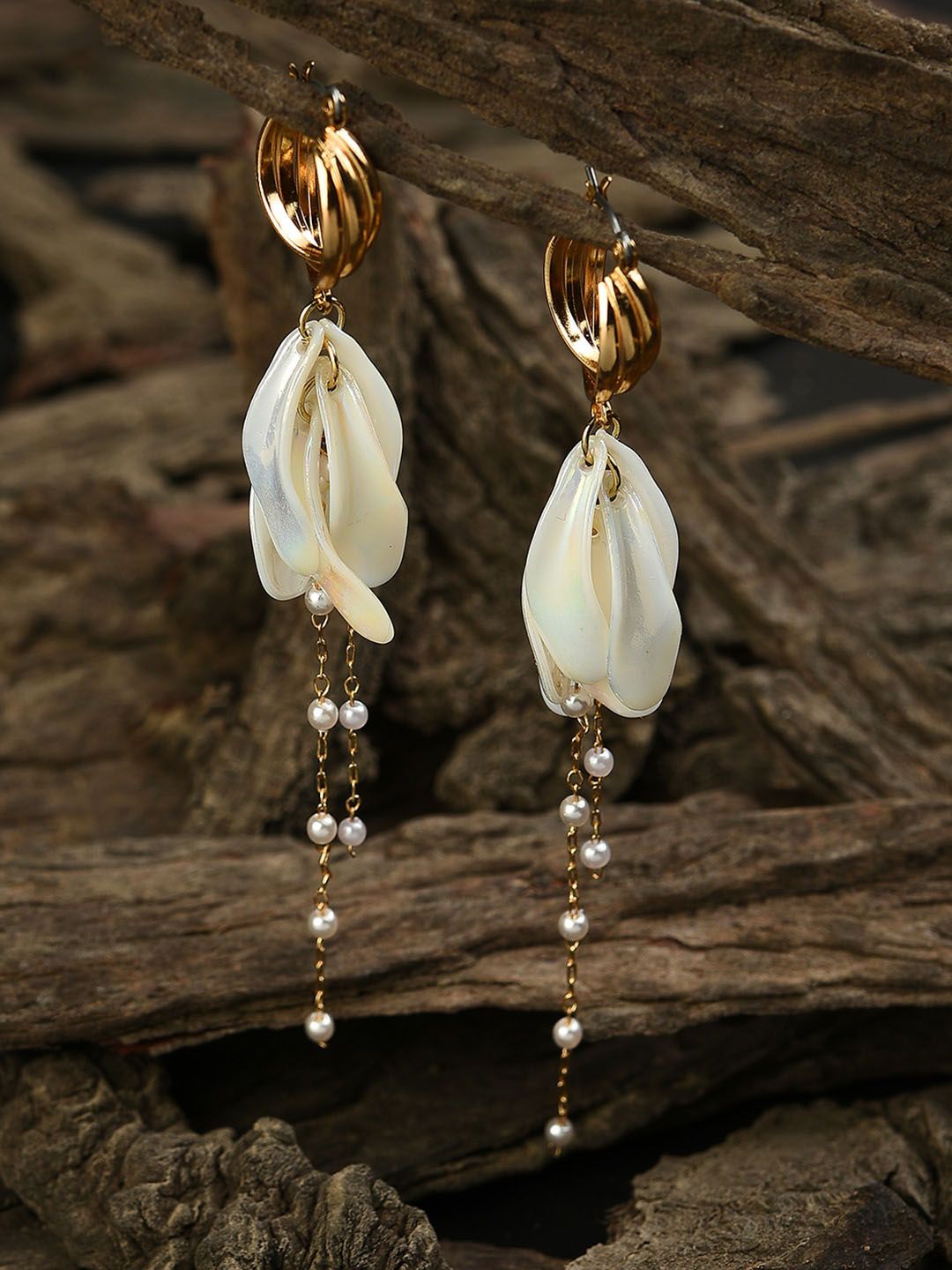 DressBerry Gold Plated Contemporary Drop Earrings-picture-37