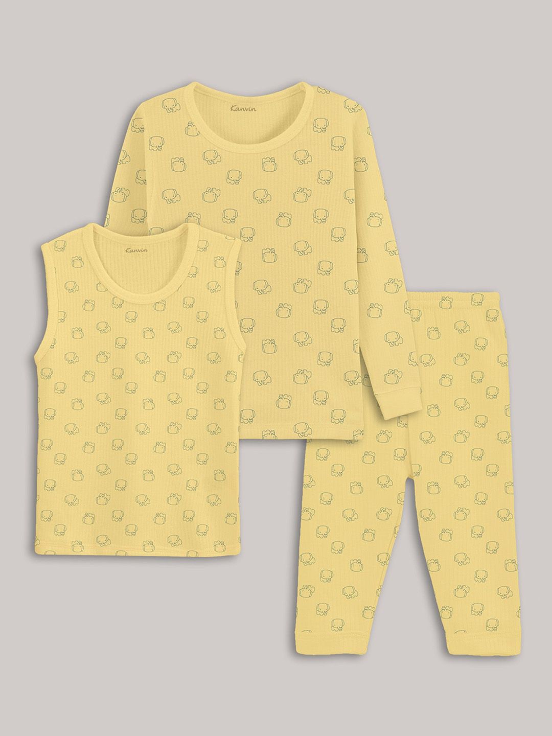 Kanvin Girls 3-Pieces Printed Thermal Set-picture-36
