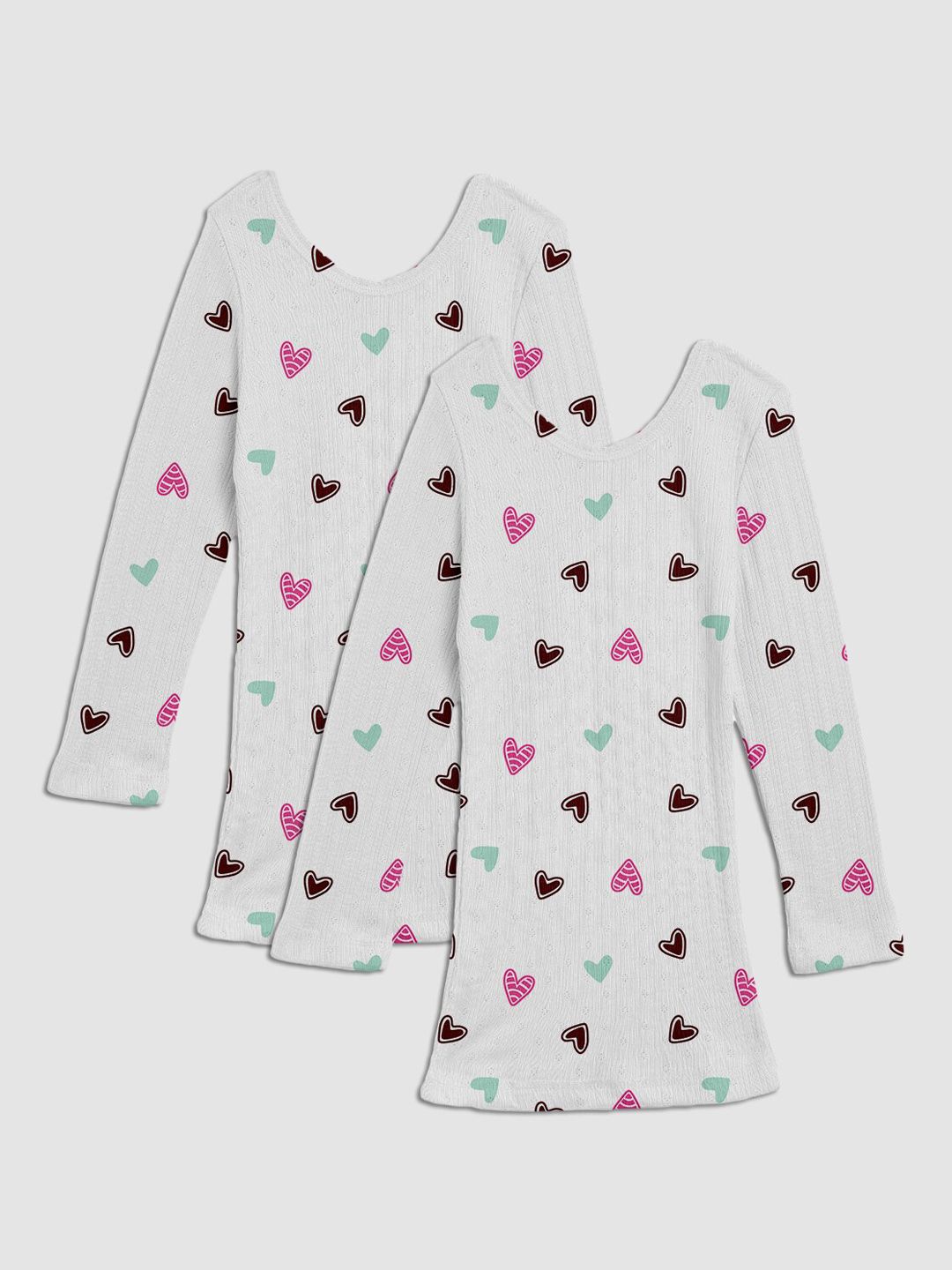 Kanvin Girls Pack of 2 Printed Thermal Tops-picture-25