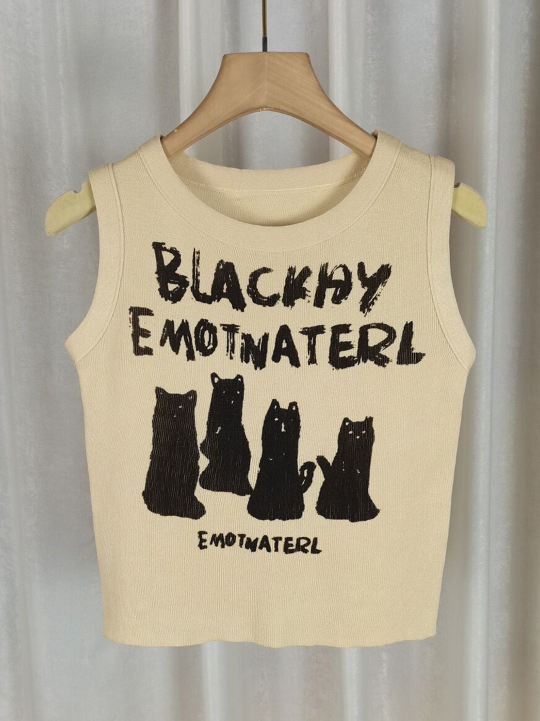 StyleCast Girls Cream-Coloured Typography Printed Round Neck Sleeveless Regular Top-image-21