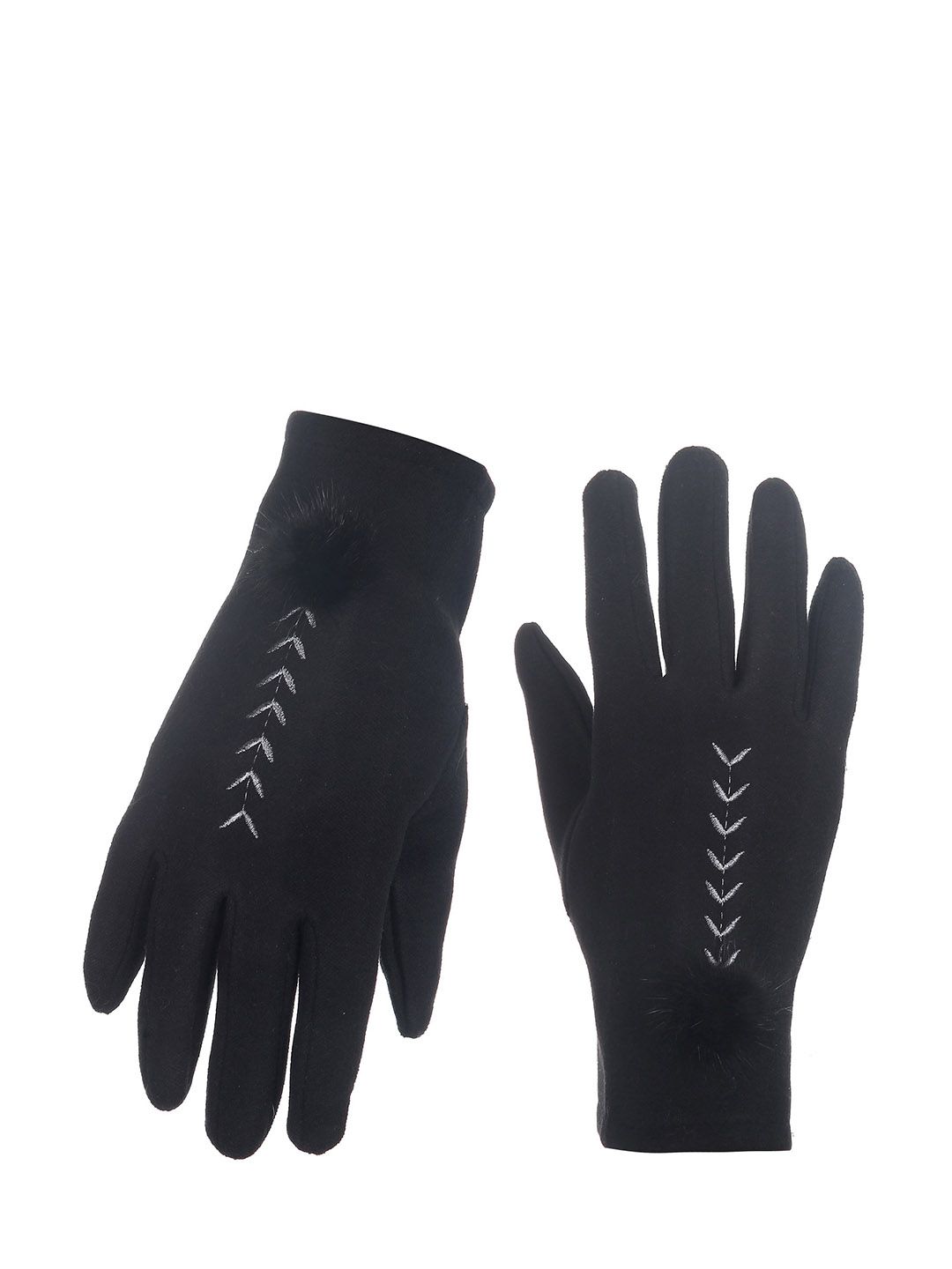 Alexvyan Women Patterned Touch Screen Wind & Snow Proof Fleece Hand Gloves-picture-42