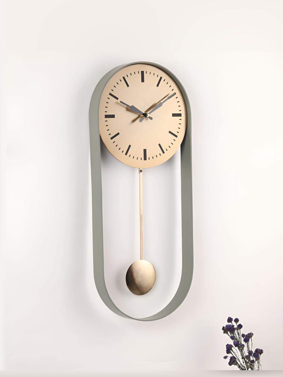 Decor de Maison Green Round Metal Wall Clock-image-6