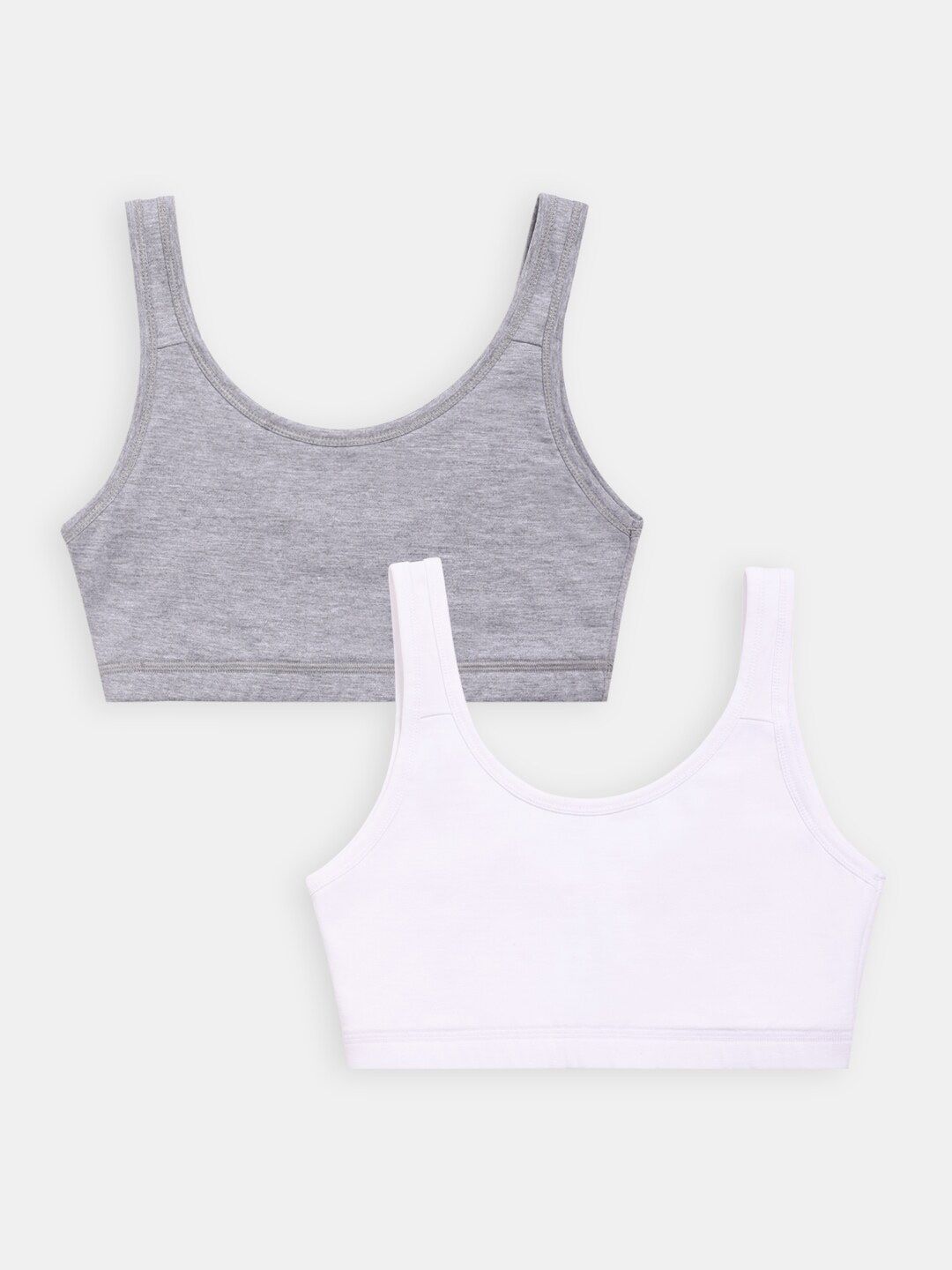 Sillysally Girls Pack of 2 Full Coverage Beginners Sports Bra With All Day Comfort