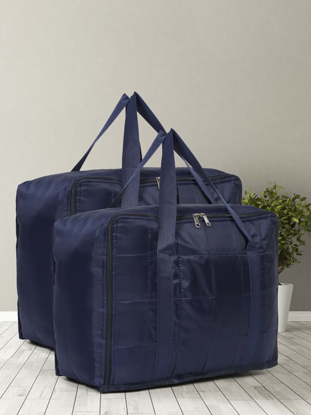 HOSTA HOMES Blue 2 Pieces Under Bed Storage Handbag Organiser-picture-1