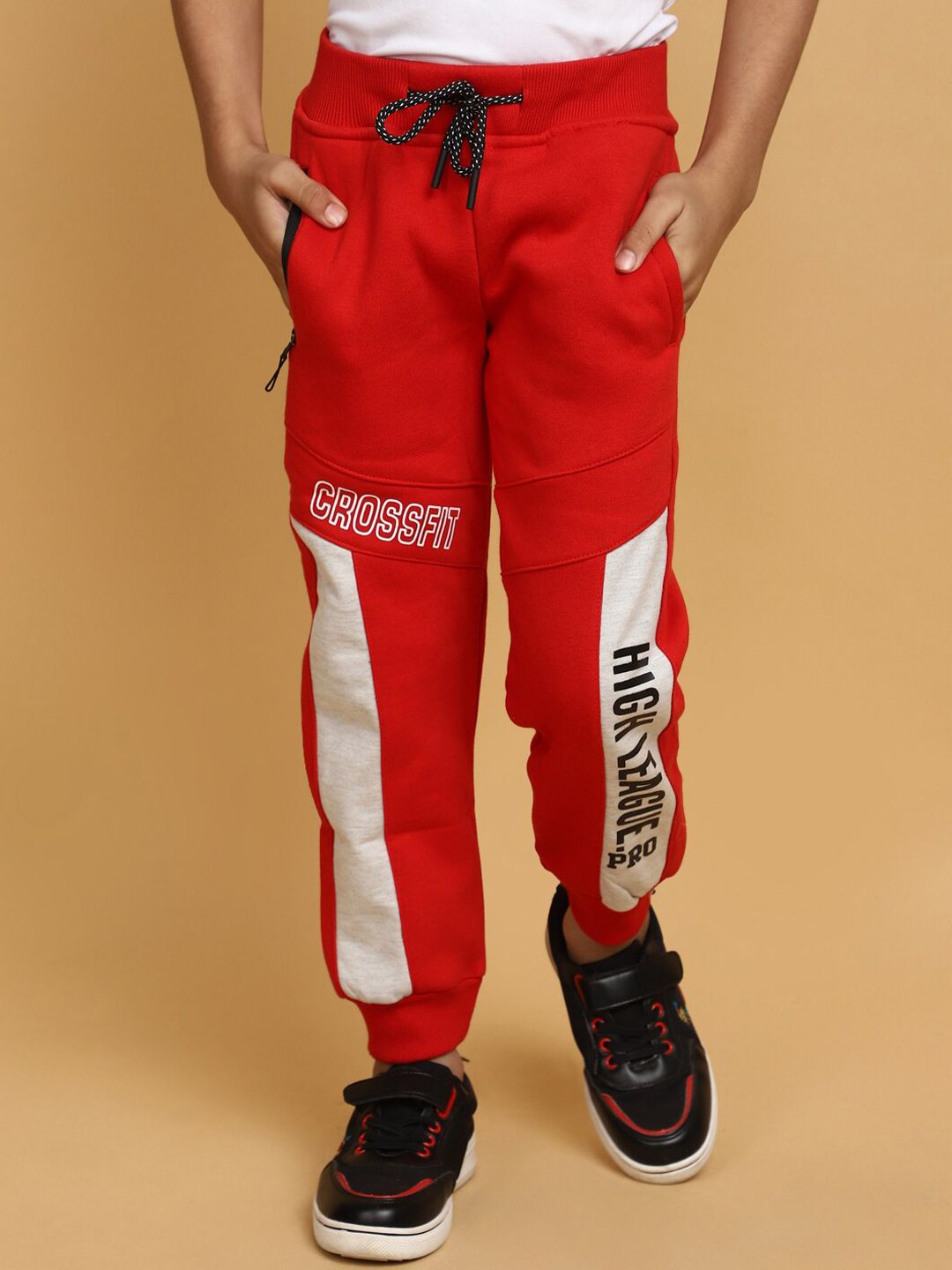 V-Mart Boys Printed Mid-Rise Cotton Fleece Joggers-picture-35