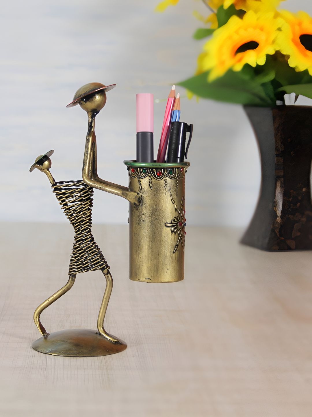 HANDICRAFTS PARADISE Gold-toned Figurine Showpiece-picture-14