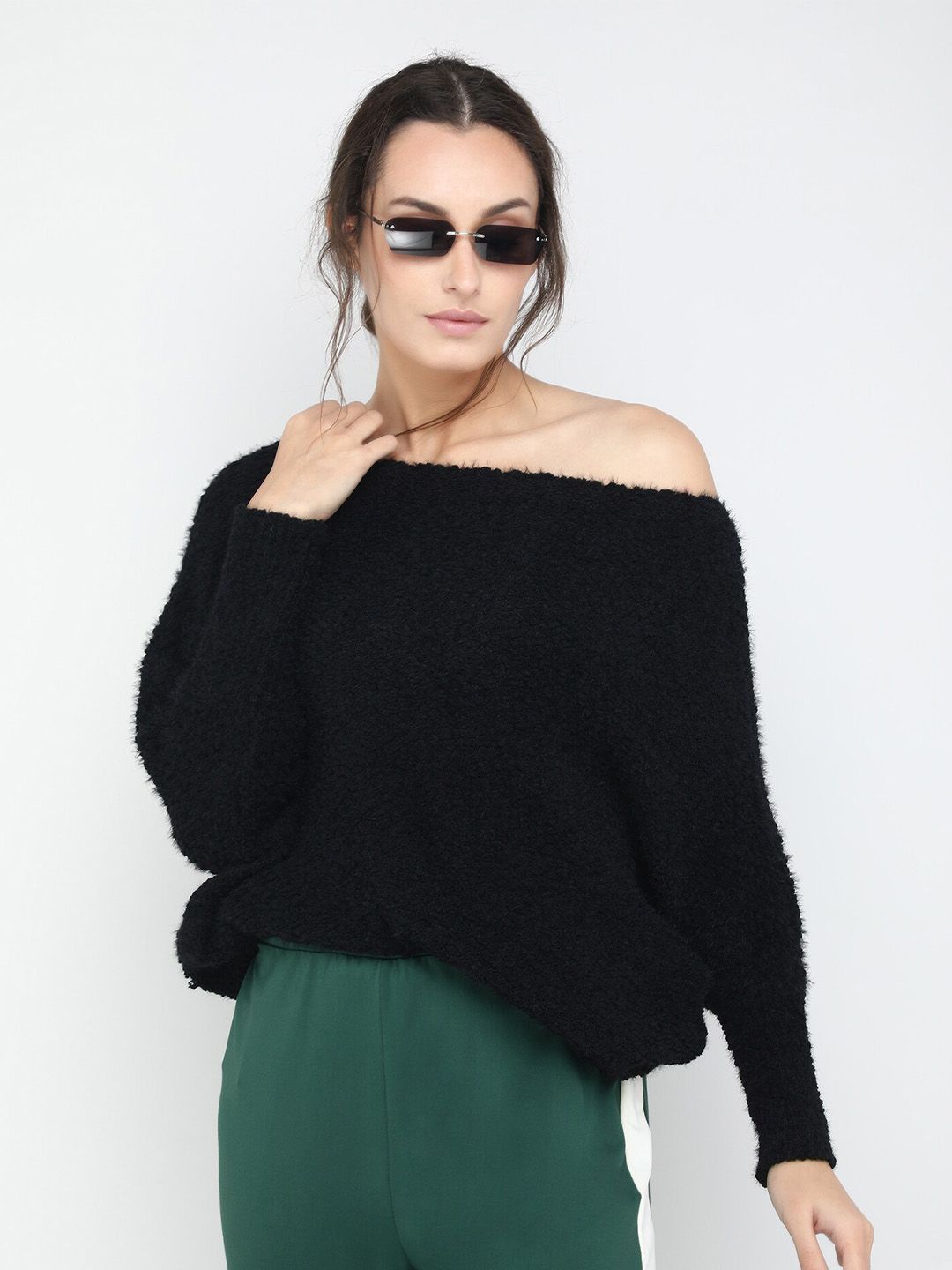 LULU & SKY Boucle Off-Shoulder Pullover Sweater-picture-49