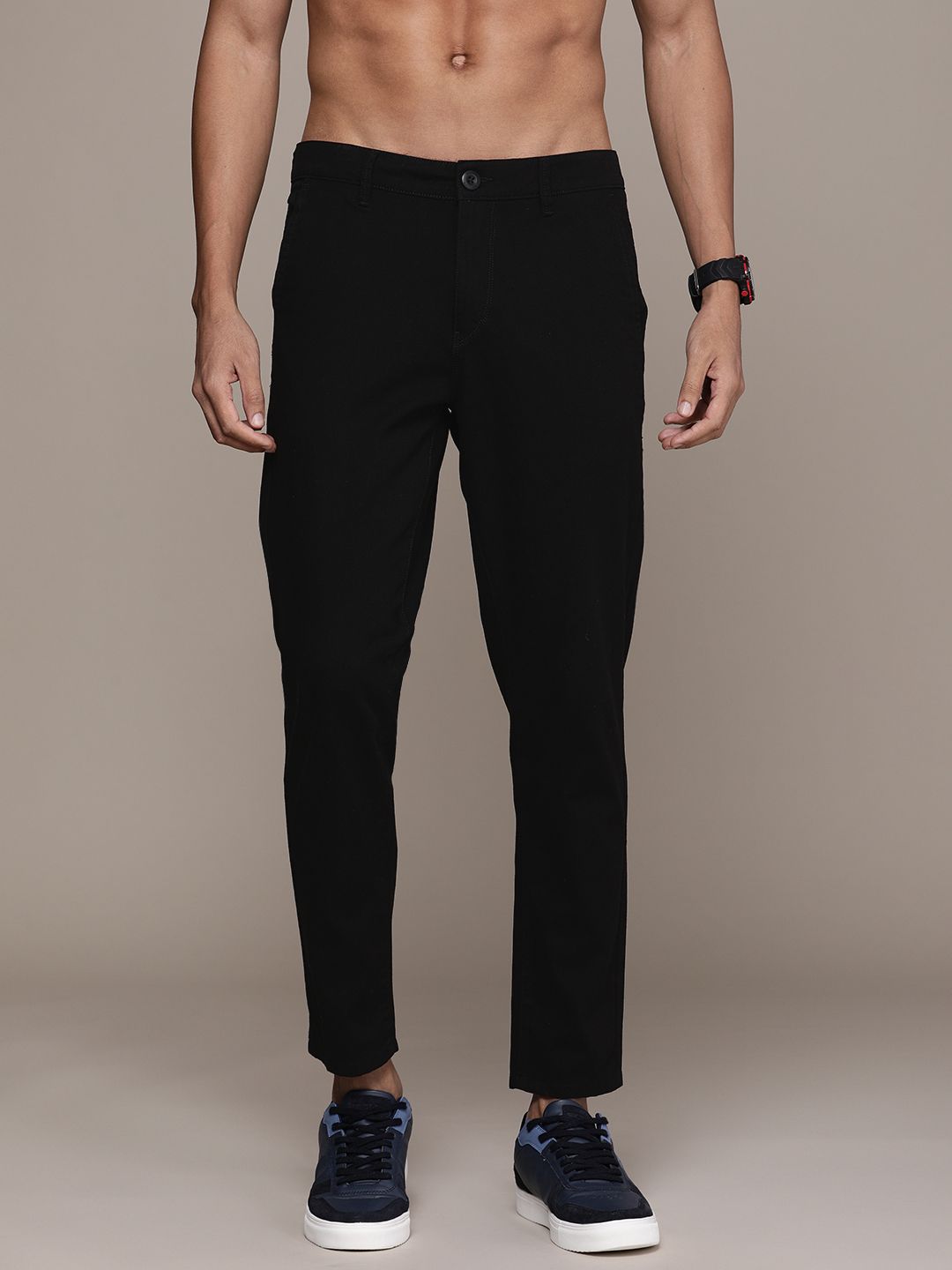 The Roadster Life Co. Men Solid Pure Cotton Chino Trousers-picture-32