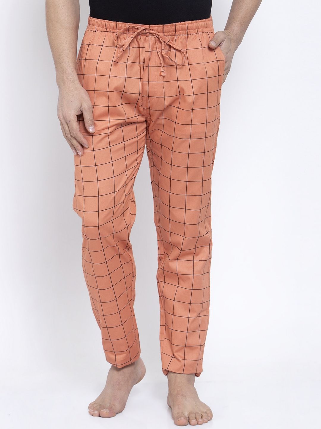 JAINISH Men Checked Pure Cotton Lounge Pant-picture-34