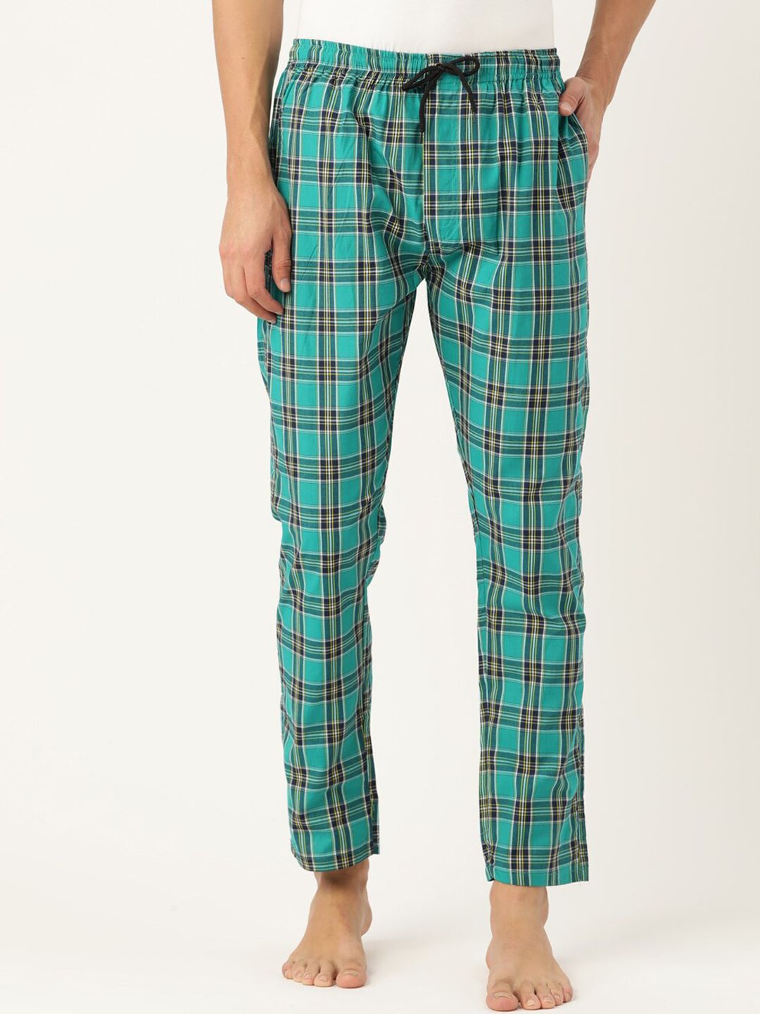 JAINISH Men Checked Pure Cotton Lounge Pants-picture-48