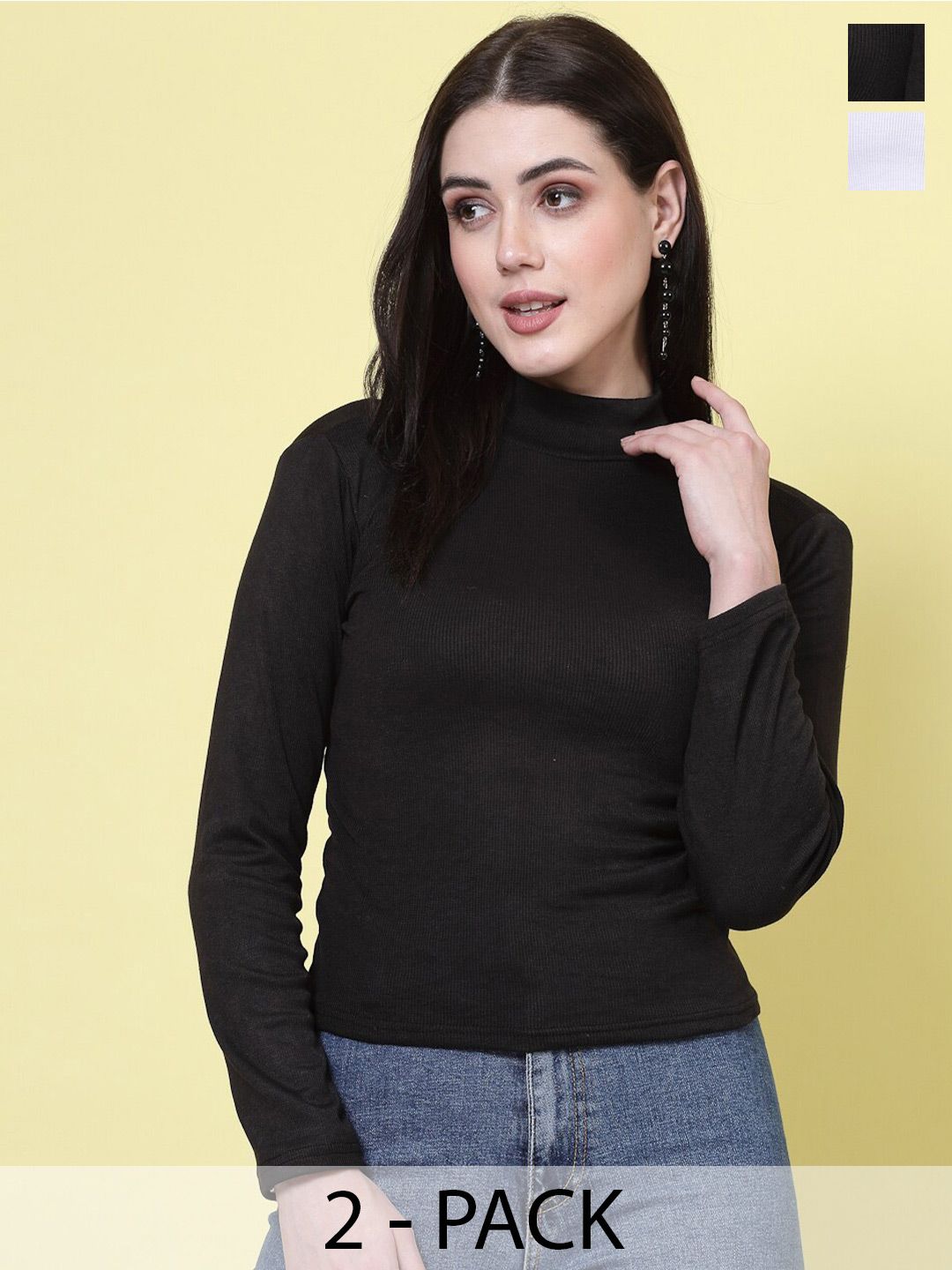 Clora Creation Pack Of 2 High Neck Top-picture-39