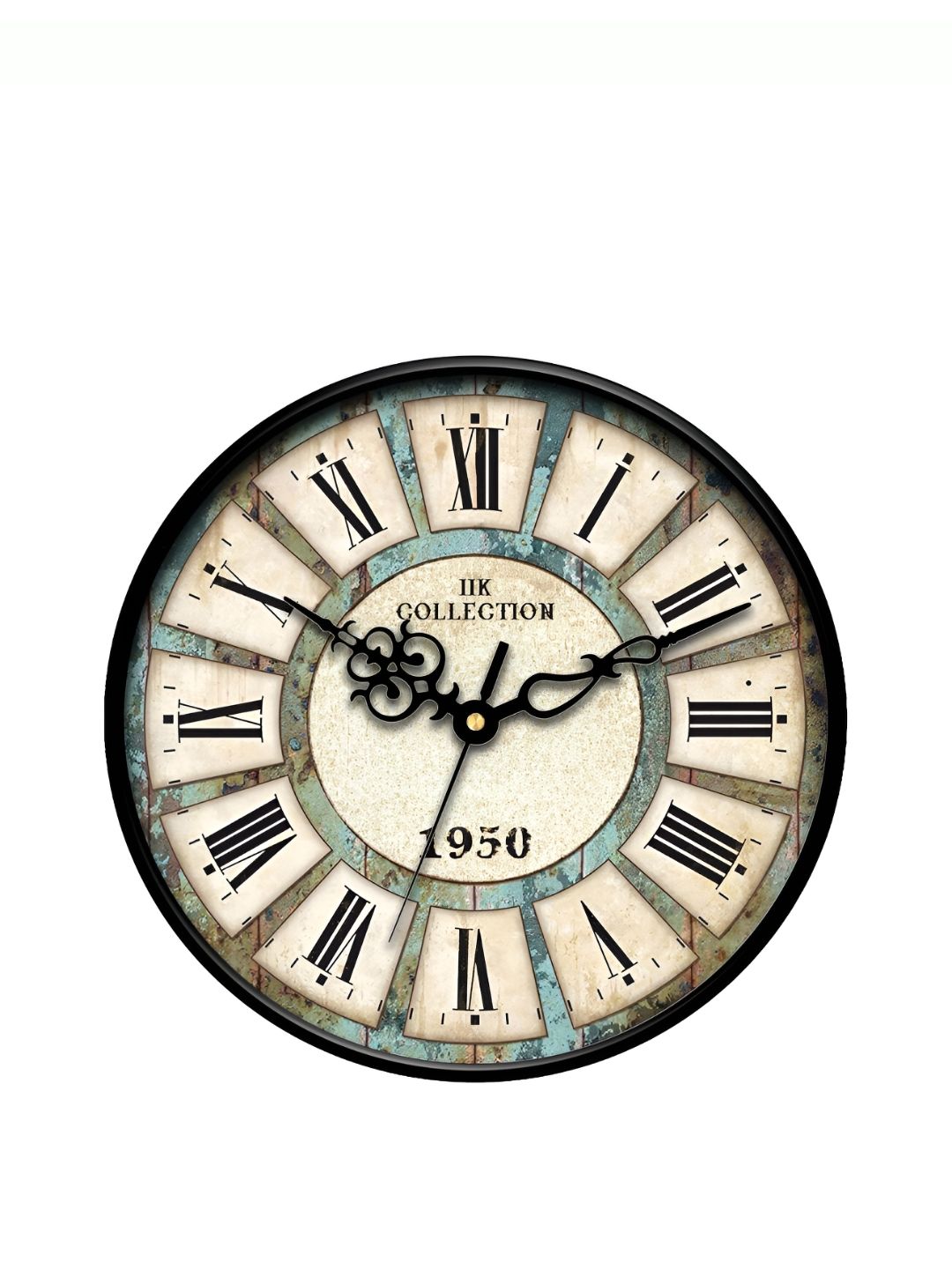 IIK COLLECTION Black Printed Contemporary Wall Clock-picture-12