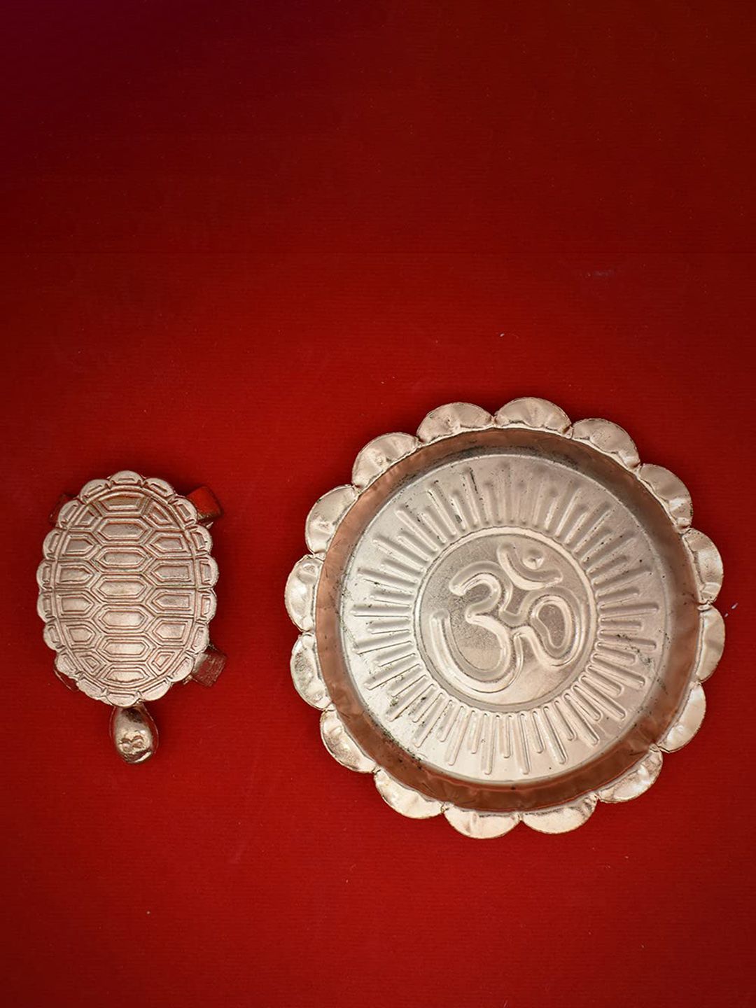 PujaNPujari Brown Vastu Tortoise With Plate-picture-37