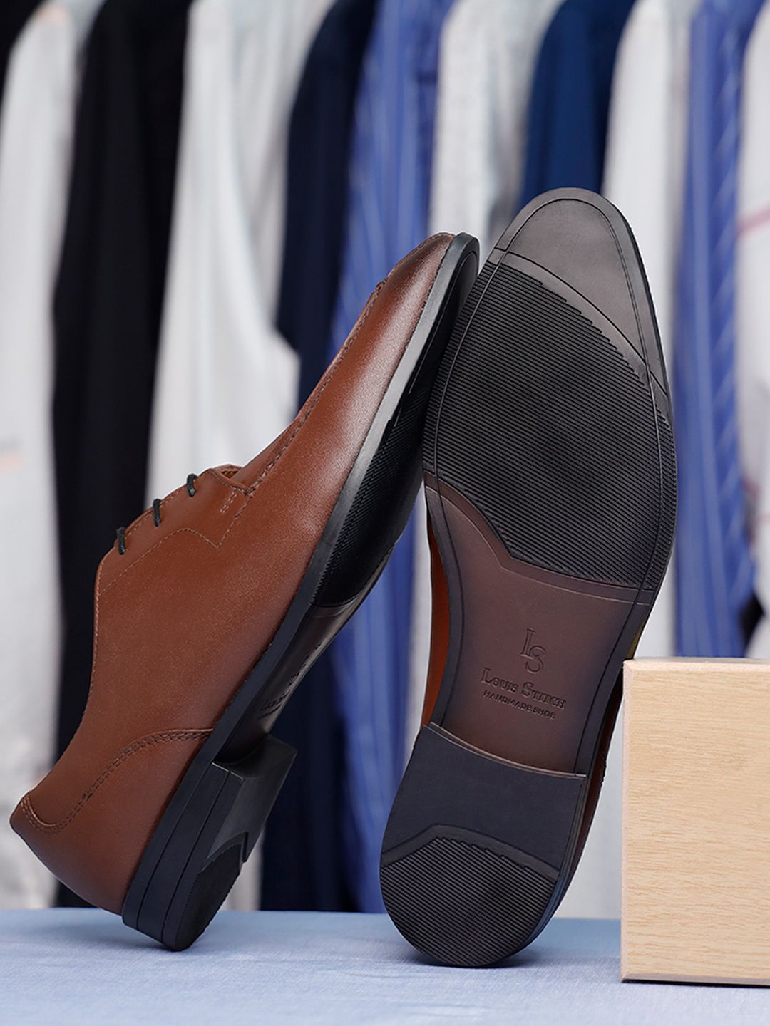 louis stitch Men Leatherette Derby Formal Shoes-picture-35