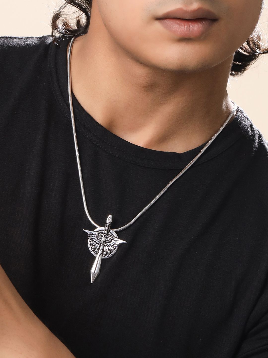 Kicky And Perky 92.5 Sterling Silver Pendant With Chain-image-25