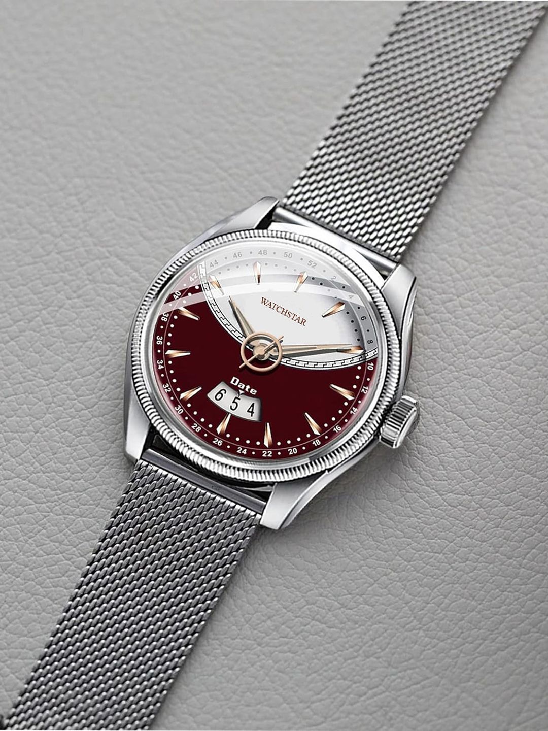 WATCHSTAR Men Dial & Straps Analogue Multi Function Watch Maroon Chando D steel