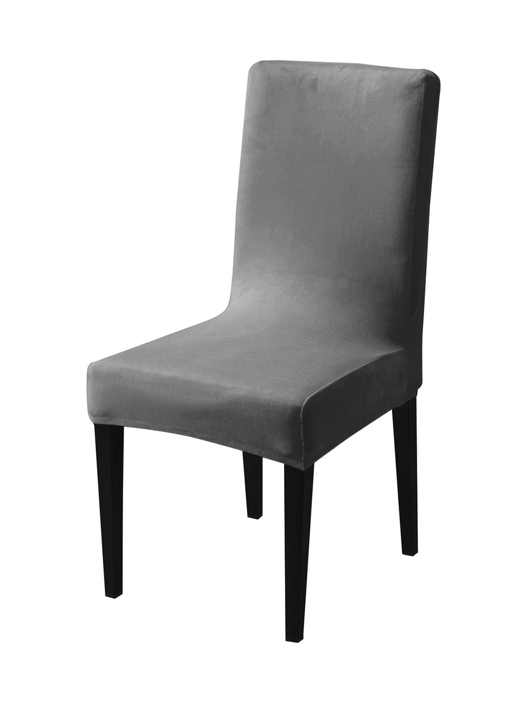 HOKIPO Grey 200 GSM Velvet Chair Cover-picture-32