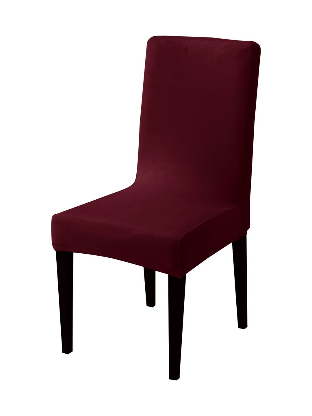 HOKIPO Burgundy 200 GSM Velvet Chair Cover-picture-28