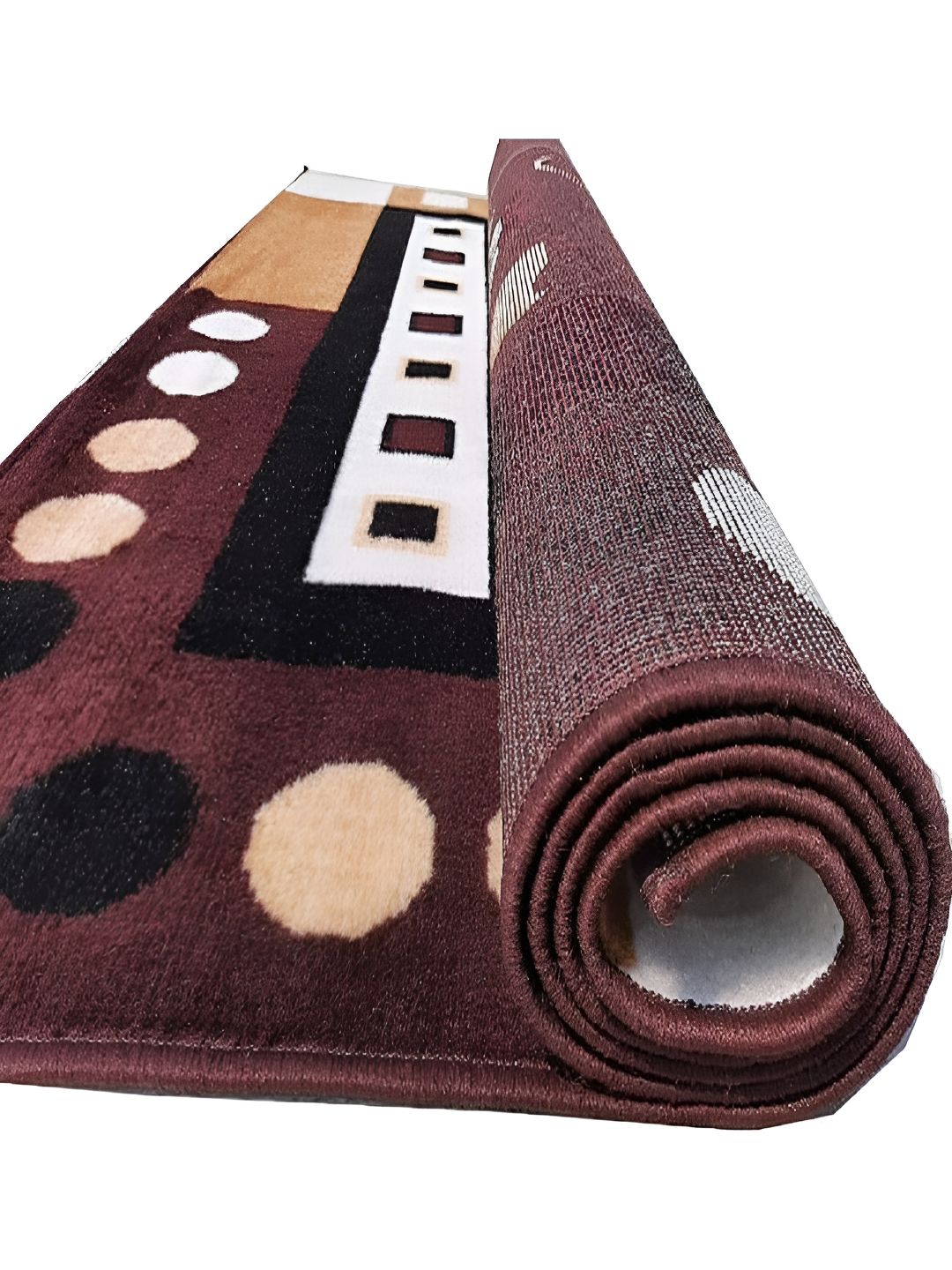 Samjeeda Handloom carpets Brown Geometric Carpet-image-5