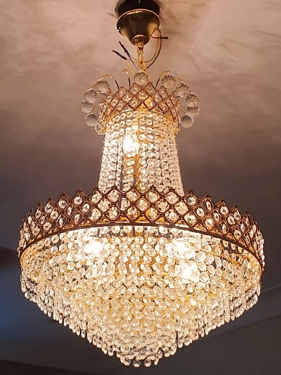 SHRI MAHAL ANTIQUES White Jhumar Ceiling Lamp-image-29