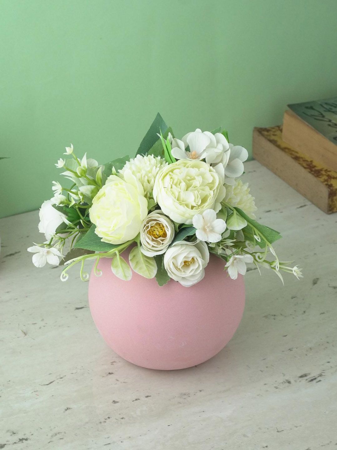 The Decor Mart Pink Modern Globe Ceramic Vase-picture-40