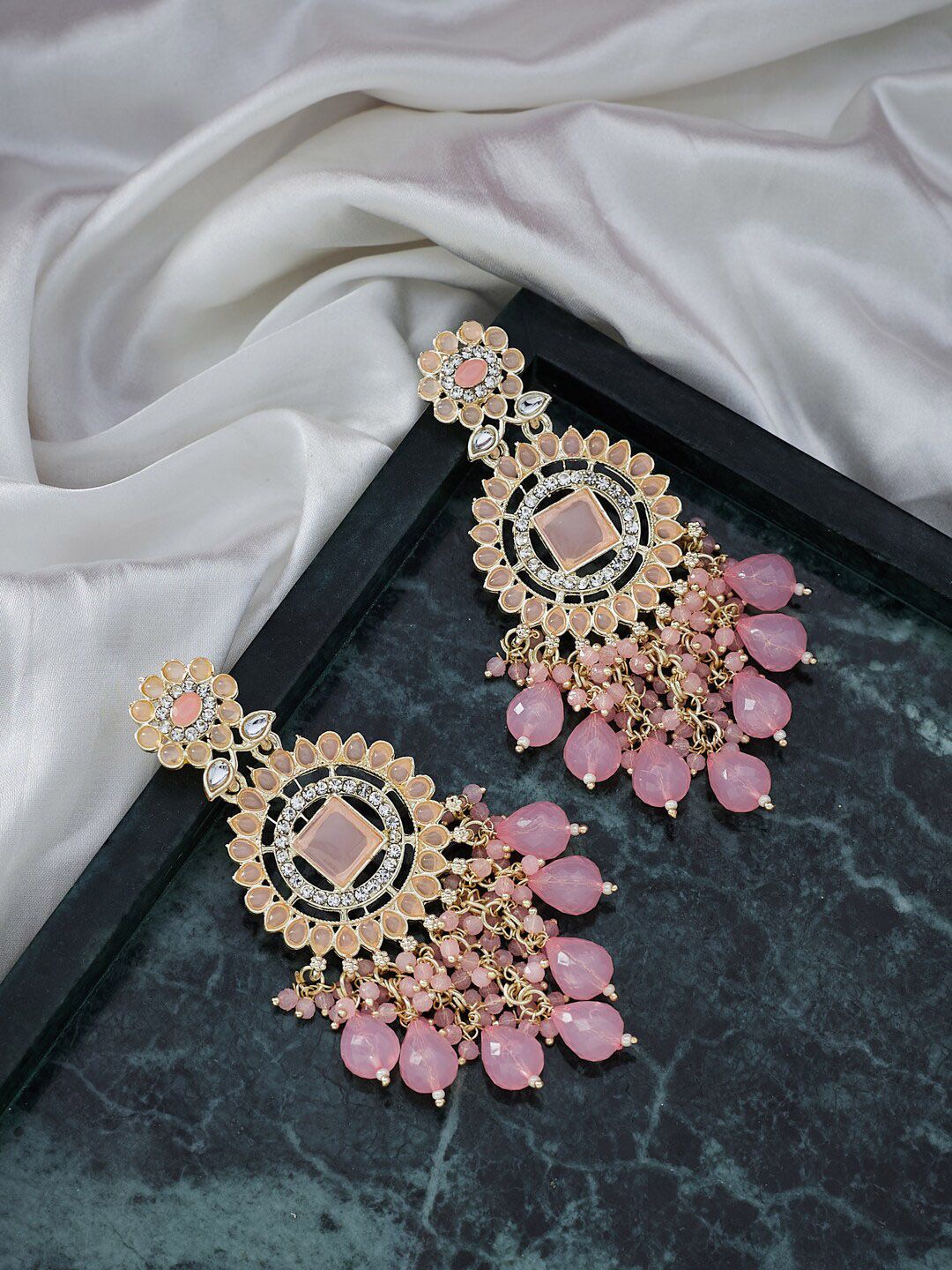 ATIBELLE Gold Plated Chandbalis Earrings