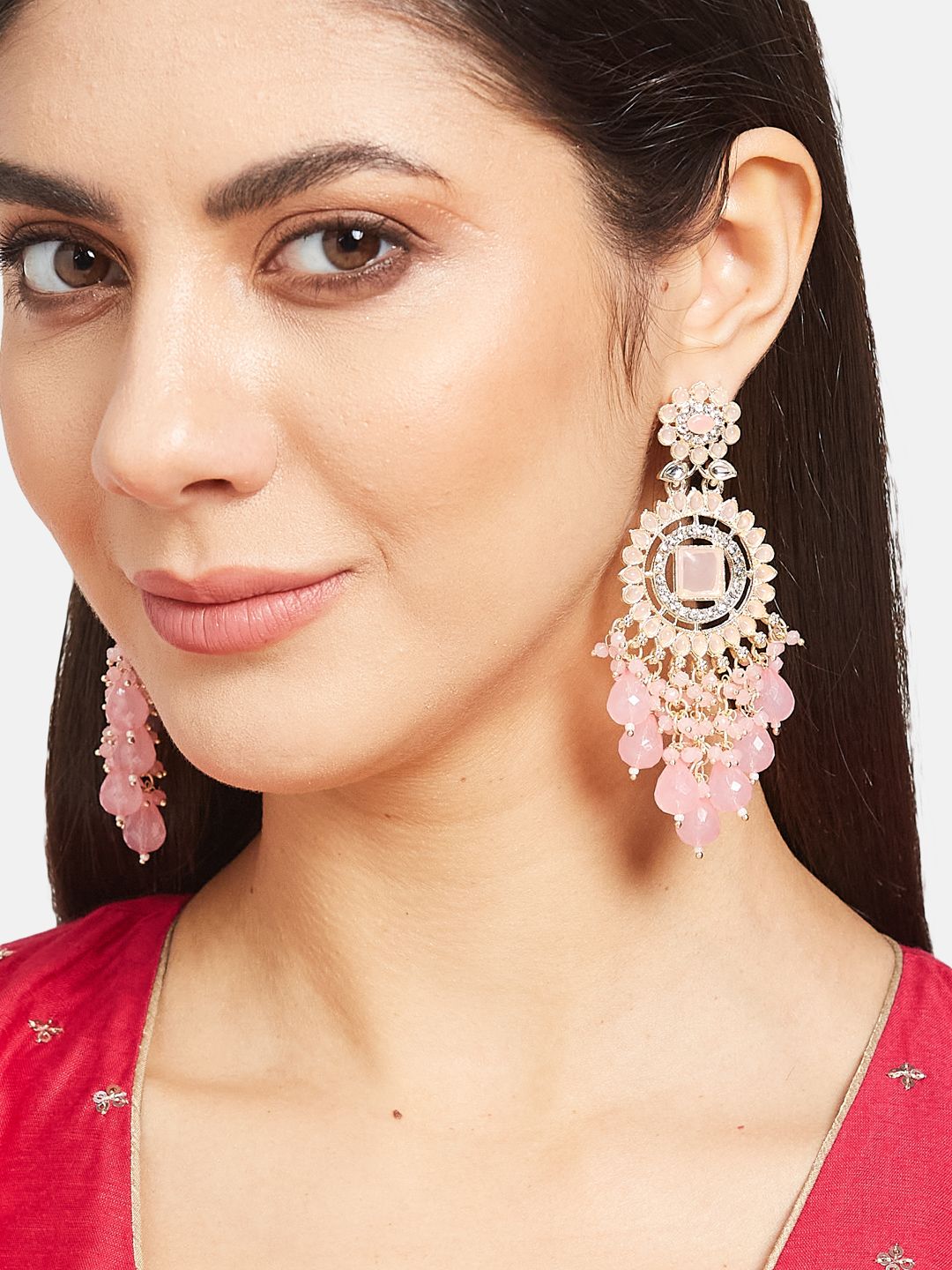 ATIBELLE Gold Plated Chandbalis Earrings