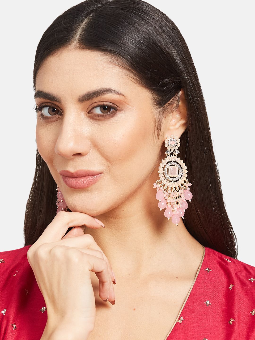 ATIBELLE Gold Plated Chandbalis Earrings