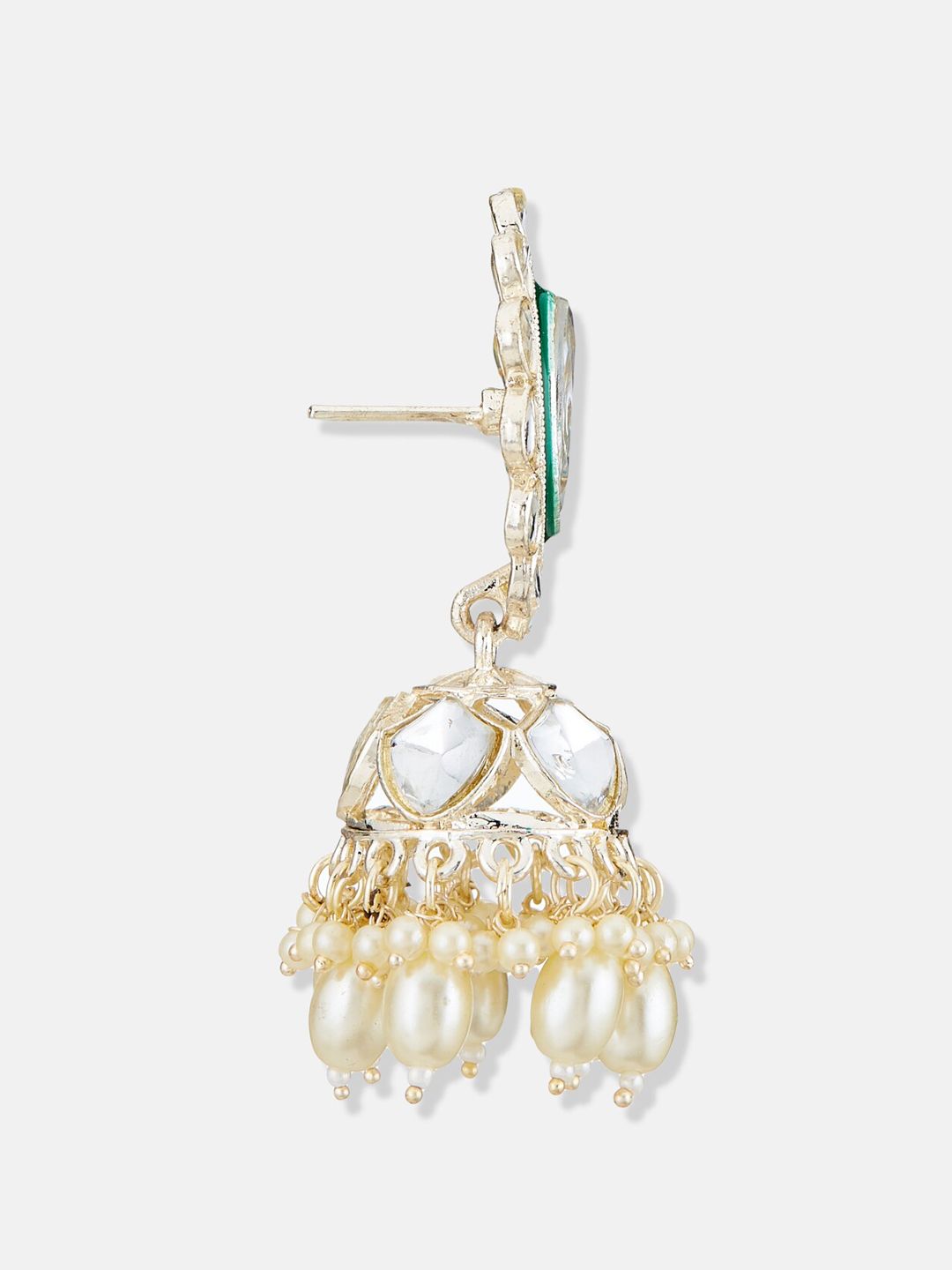 ATIBELLE Gold Plated Kundan Jumkas
