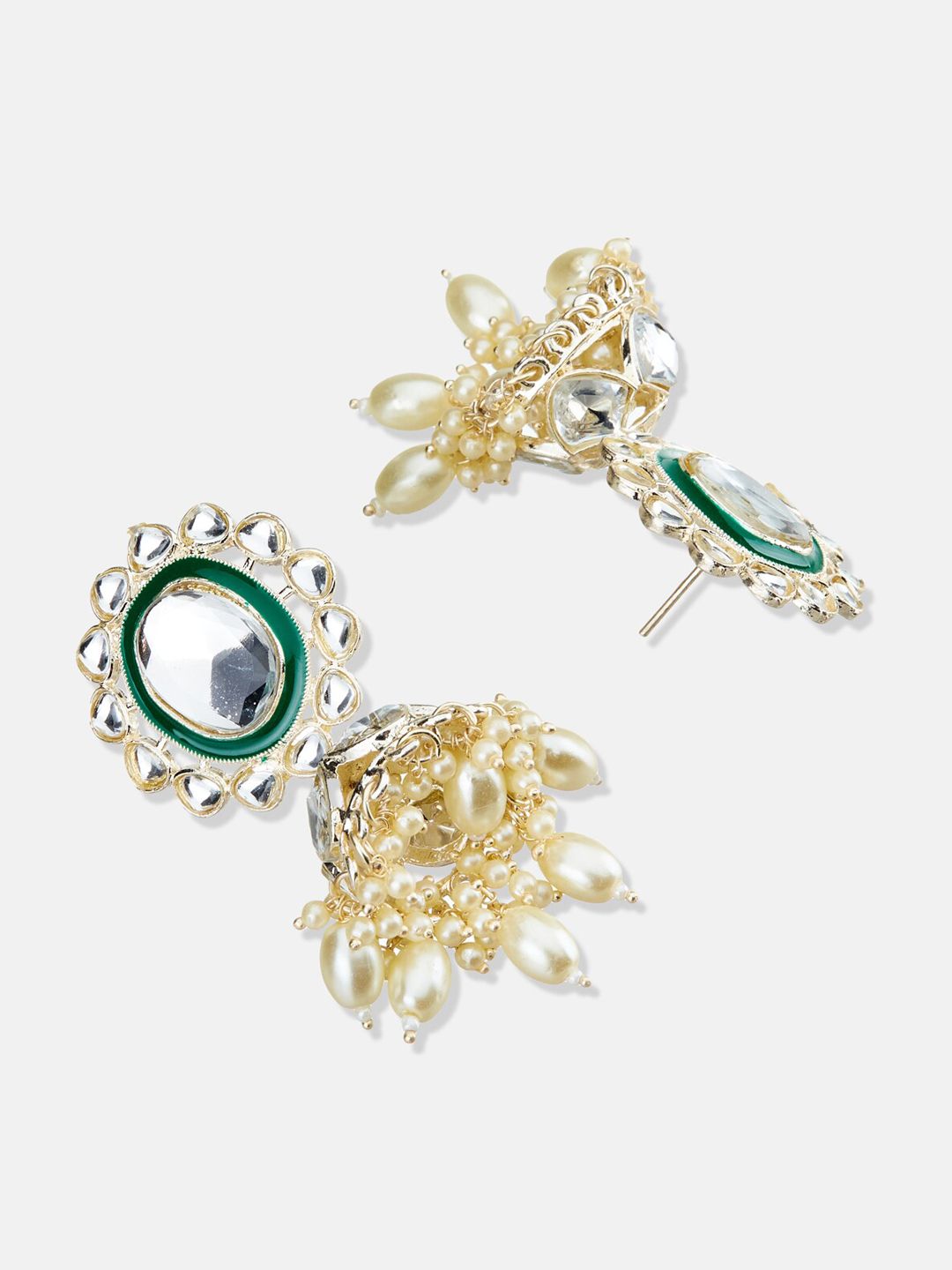ATIBELLE Gold Plated Kundan Jumkas