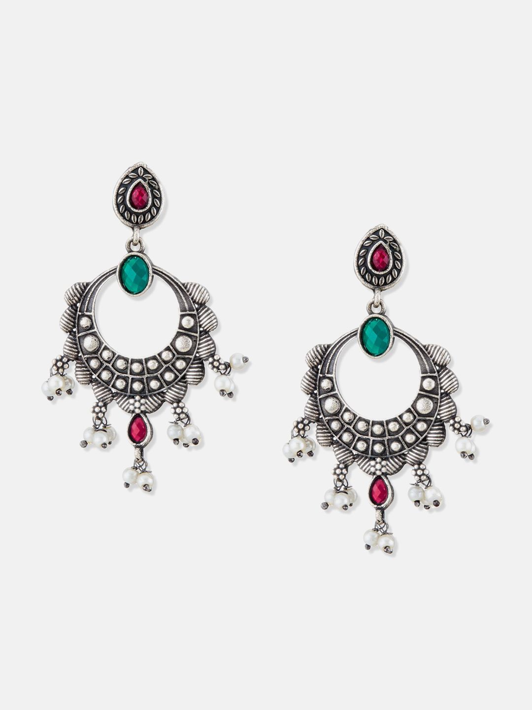 ATIBELLE Silver Plated Chandbalis
