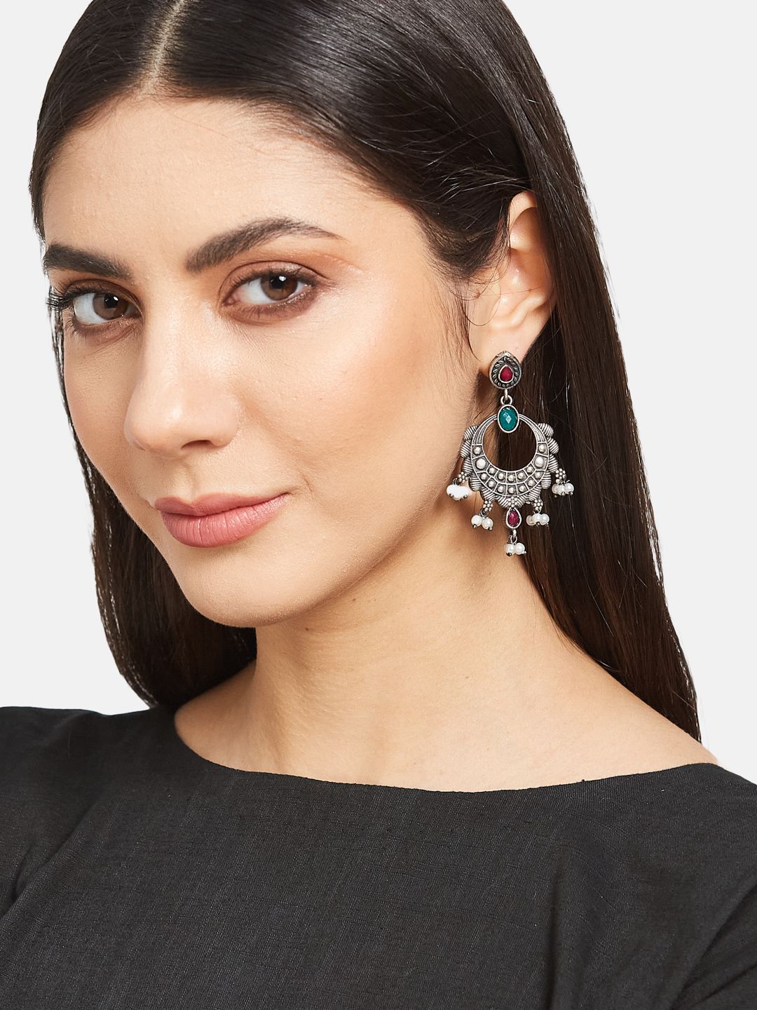 ATIBELLE Silver Plated Chandbalis