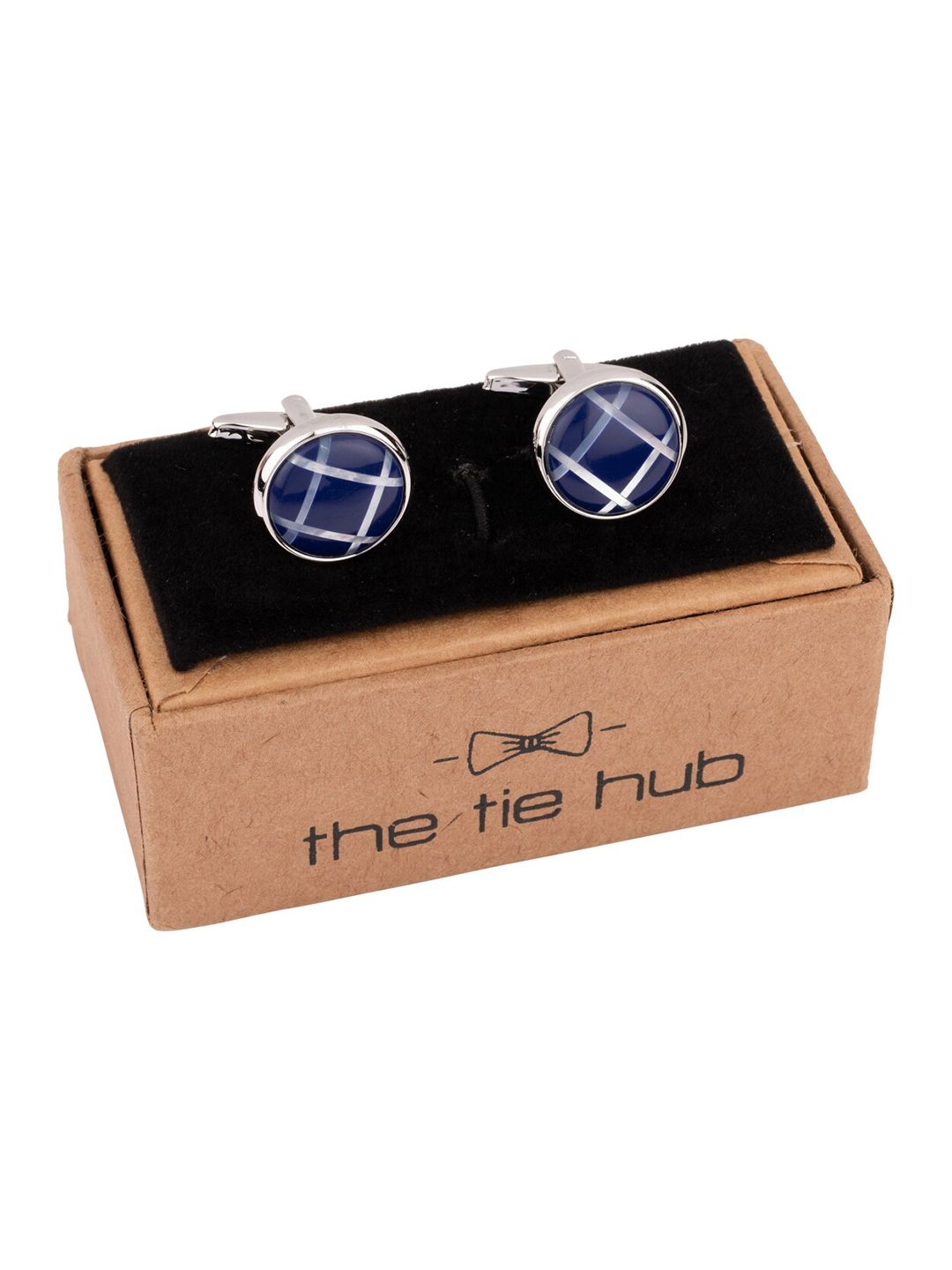 The Tie Hub Rhodium-Plated Round Cufflink-picture-14