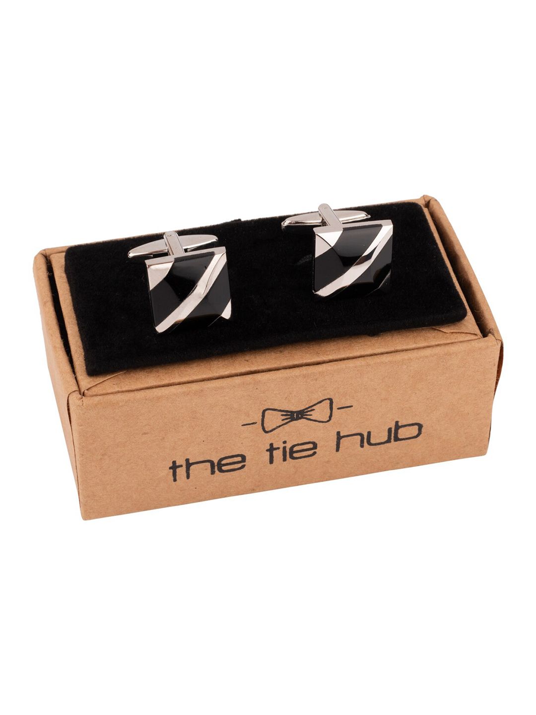 The Tie Hub Rhodium-Plated Square Cufflink-picture-17