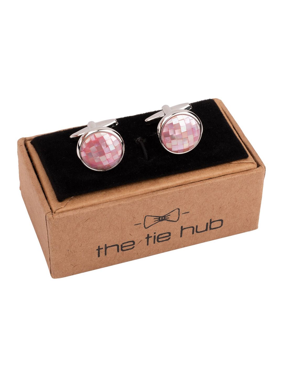 The Tie Hub Rhodium-Plated Round Cufflink-picture-20