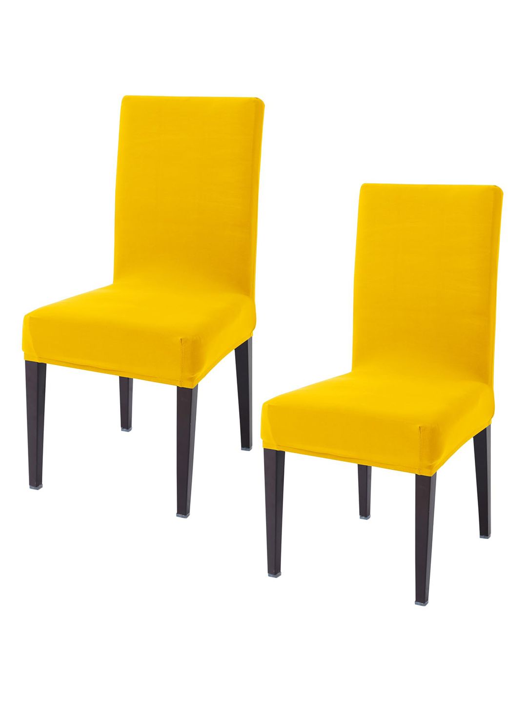 HOKIPO Yellow 2 Pieces Stretchable Chair Covers-picture-10