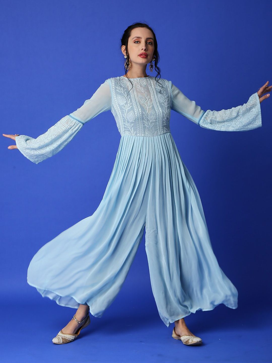 Monk & Mei Ethnic Motifs Embroidered Basic Jumpsuit-picture-11