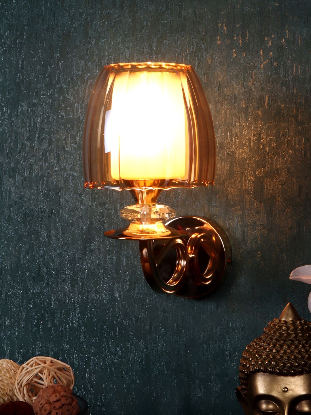 ELIANTE Gold Toned Iron Contemporary Cylinder Shaped Wall Lamp-picture-21