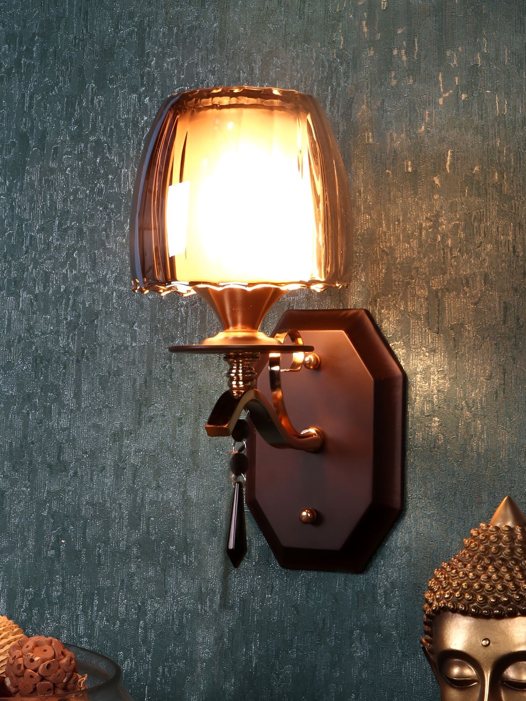 ELIANTE Brown Iron Contemporary Cylinder Shaped Wall Lamp-picture-16