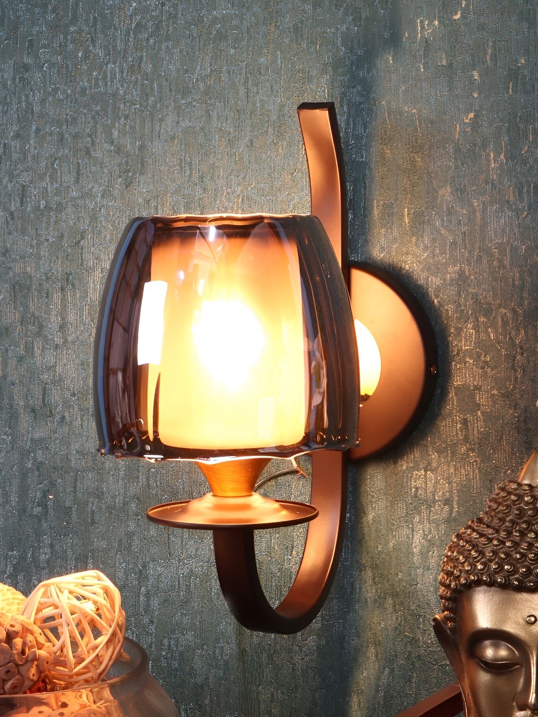 ELIANTE Black Iron Contemporary Cylinder Shaped Wall Lamp-picture-9
