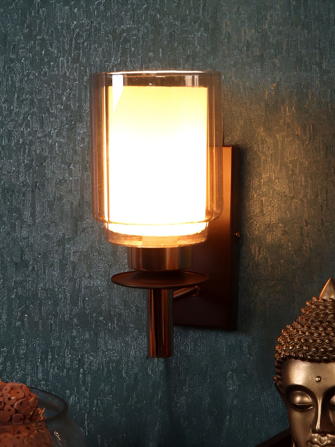 ELIANTE Gold Toned Contemporary Cylinder Shaped Iron Wall Lamp-picture-20