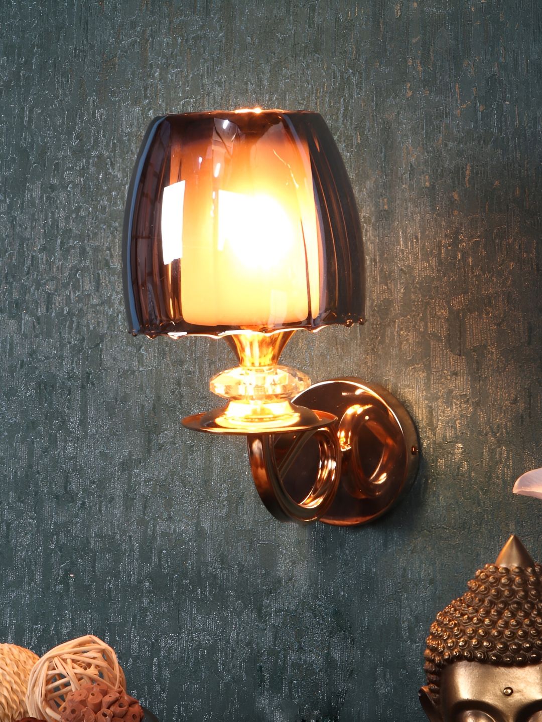 ELIANTE Gold Toned Contemporary Abstract Shaped Iron Wall Lamp-picture-19