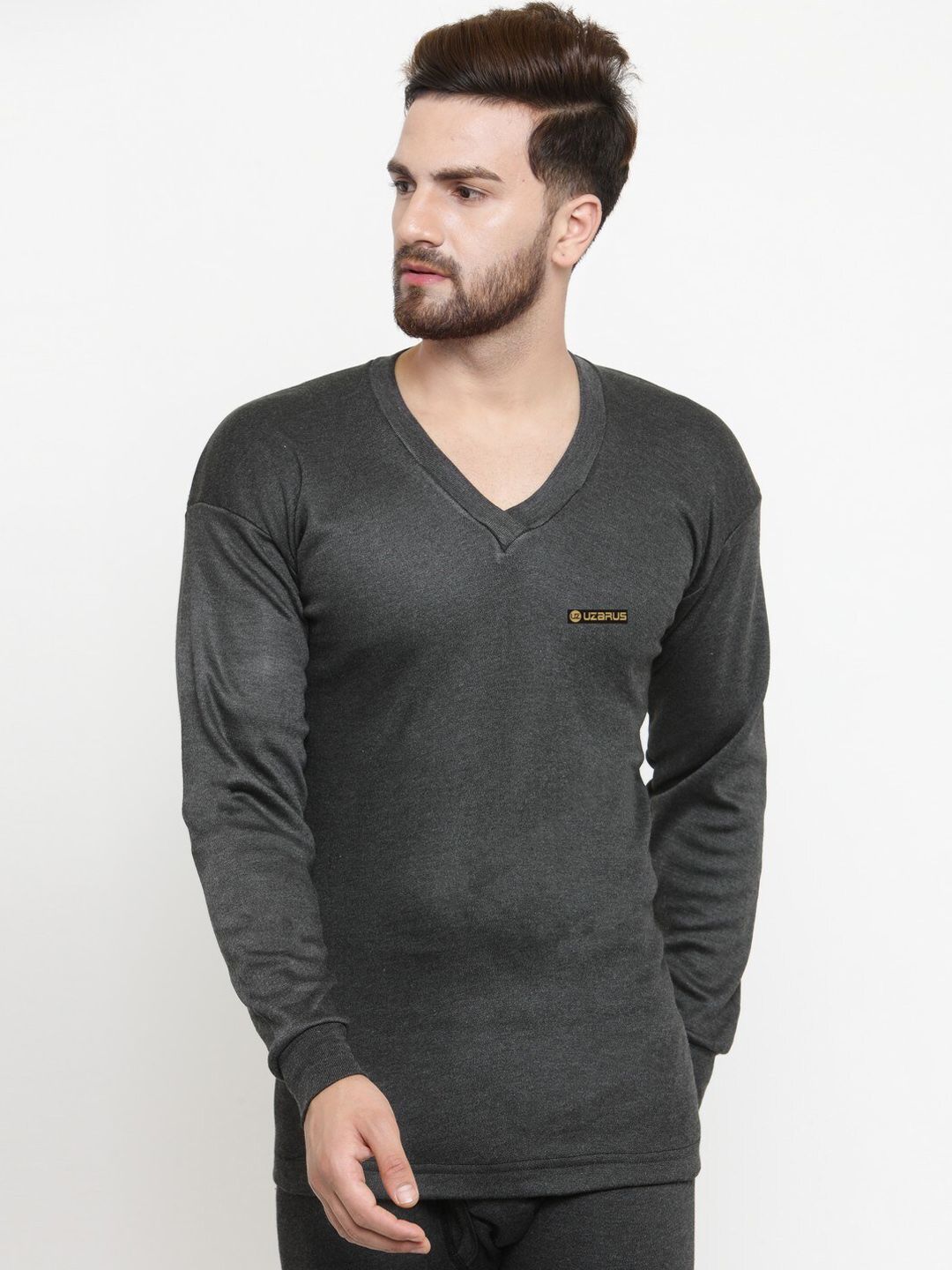 UZARUS V-Neck Long Sleeves Cotton Thermal Set-image-15