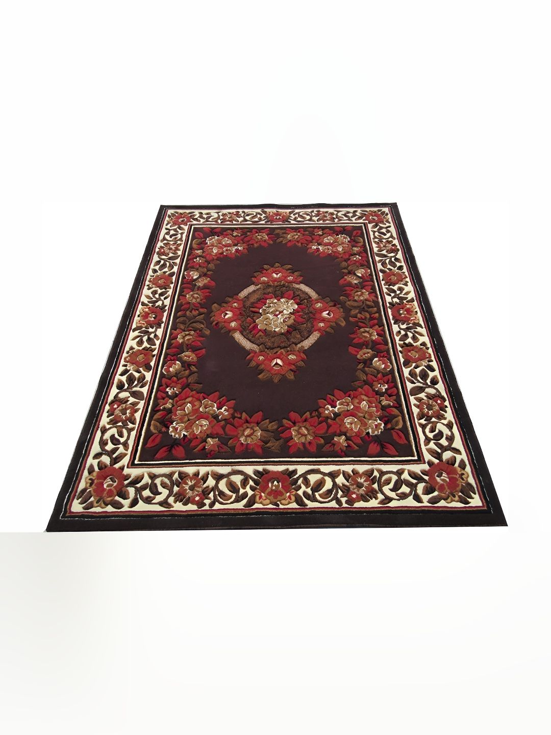 SANA CARPET Red & Cream Ethnic Motifs Cotton Carpet-image-36