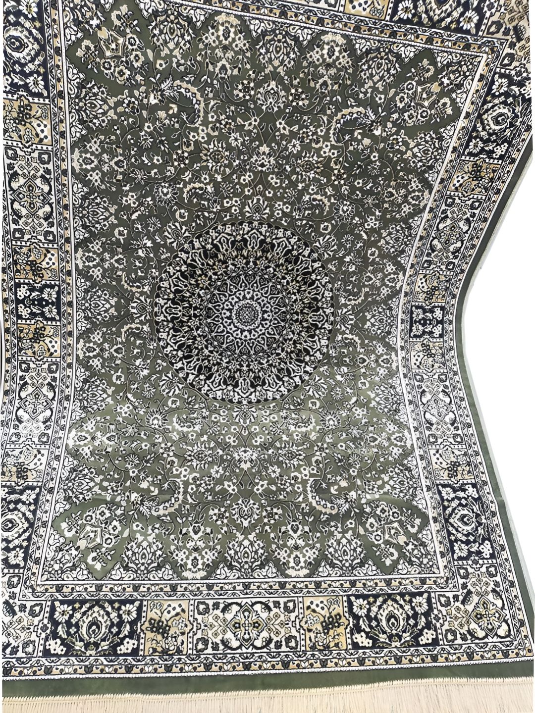 SANA CARPET Grey & White Ethnic Motifs Cotton Carpet-image-24