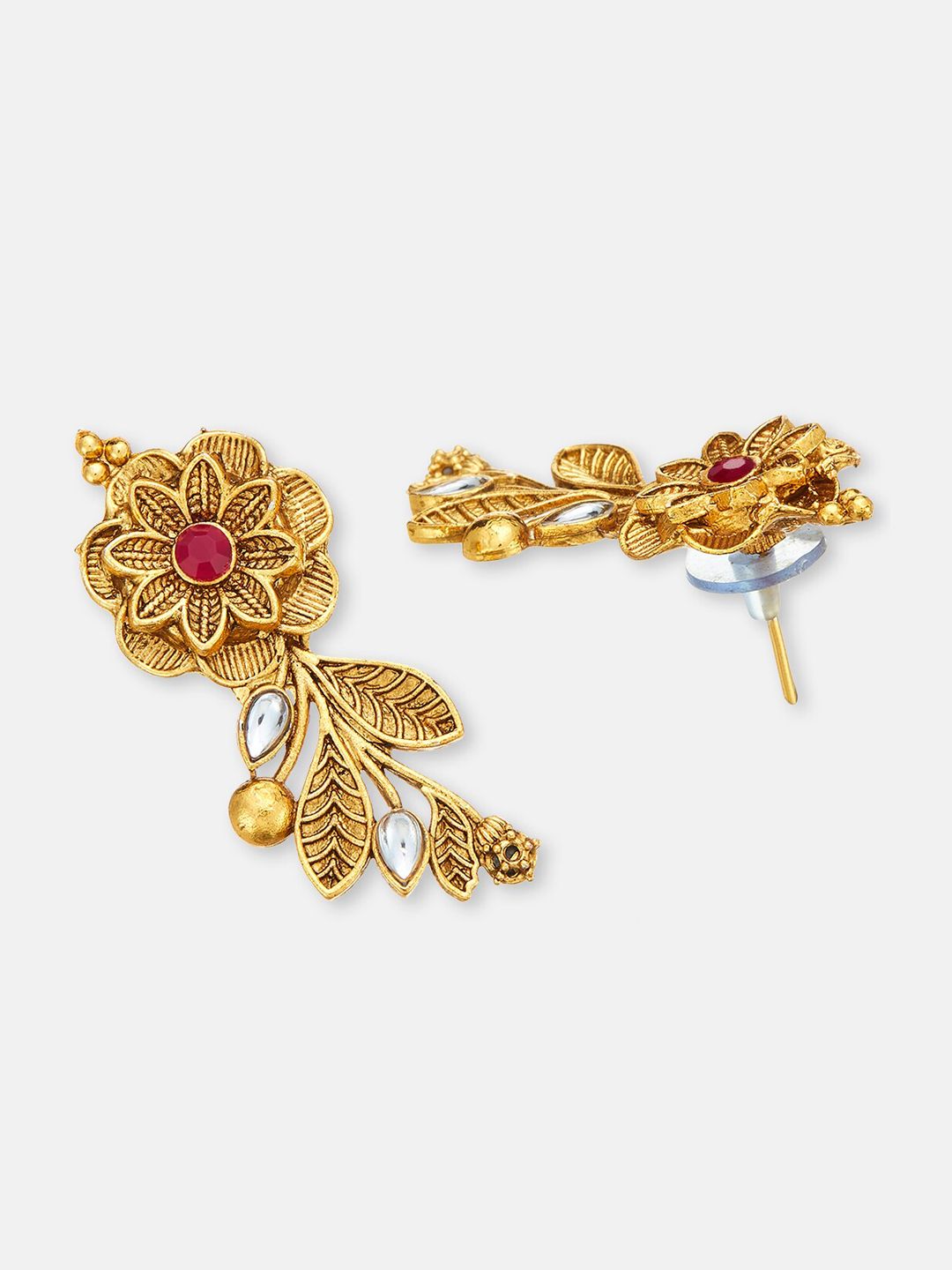 ATIBELLE Gold-Plated Stone Studded Jewellery Set