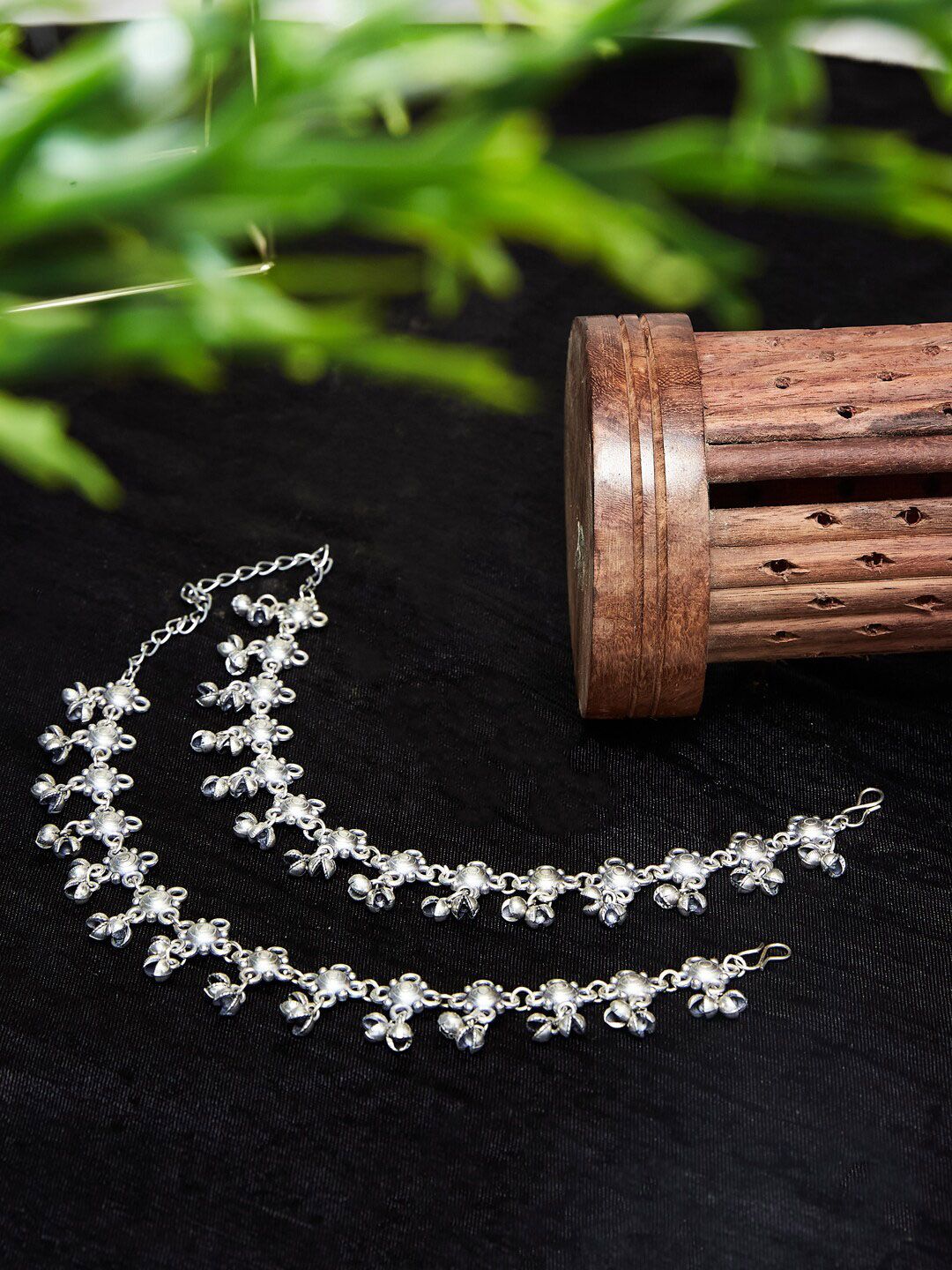 ATIBELLE Set Of 2 German Silver-Plated Anklet