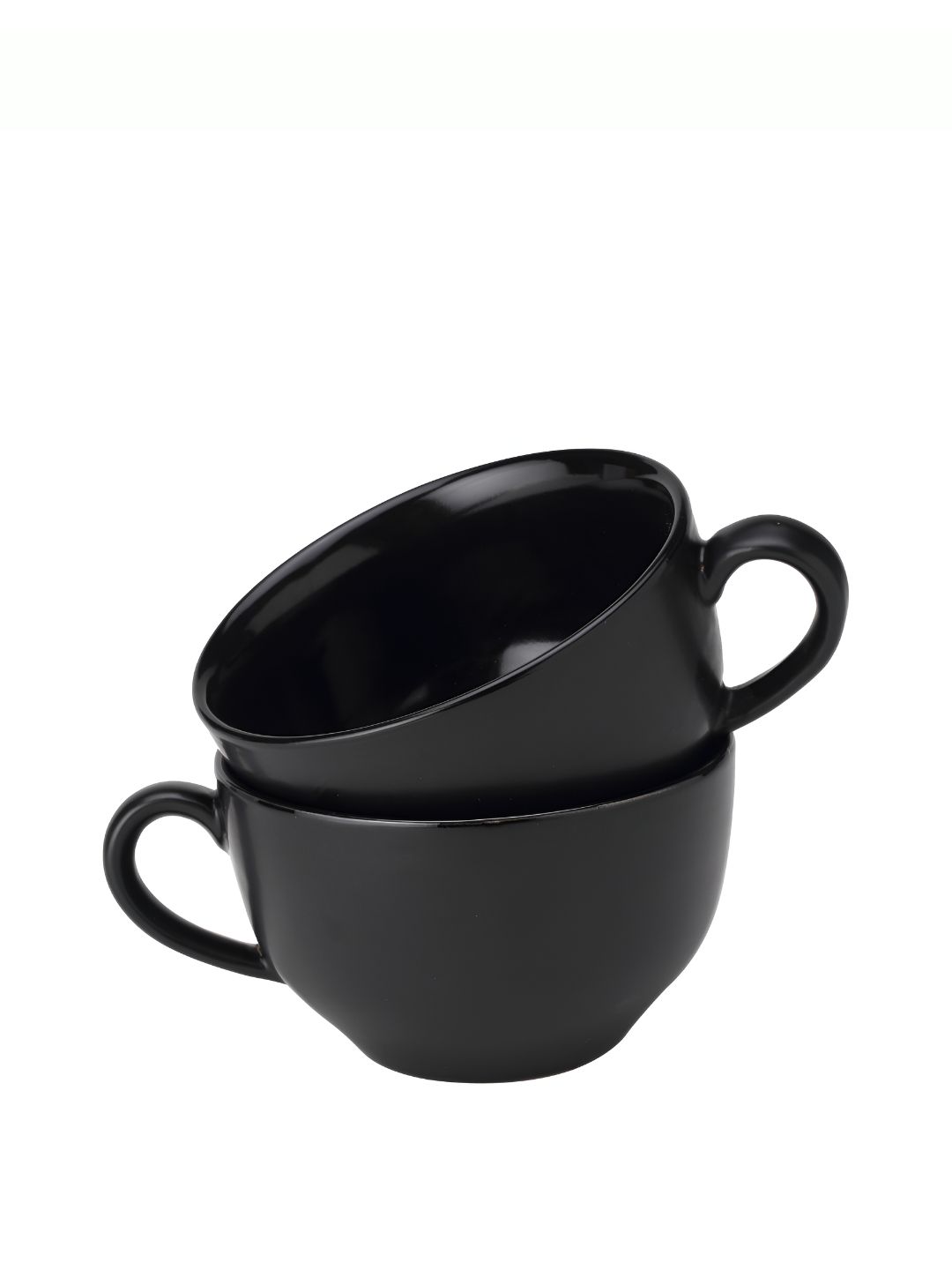 BODHI HOUSE Black 2 Pieces Solid Ceramic Matte Mugs 350 ML Each-image-7