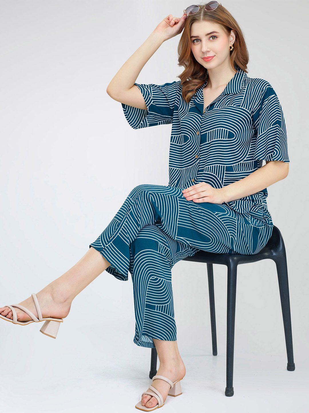 Zeyo Women Printed Co-Ords-picture-42